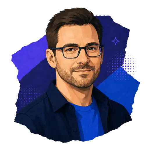 Illustrated portrait of Chris Weller, founder of Spec Atlas
